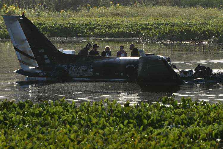 O avião caiu pouco depois de decolar do aeroporto Sauce Laguna del, perto de Punta del Este