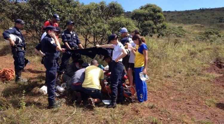 Garoto foi levado de helicóptero para o Hospital