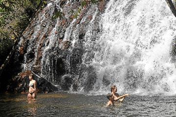 Cachoeira na Chapada Imperial, em Brazlândia: total de visitantes limitado para preservação