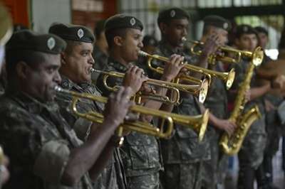 Banda do Exército animou a solenidade.