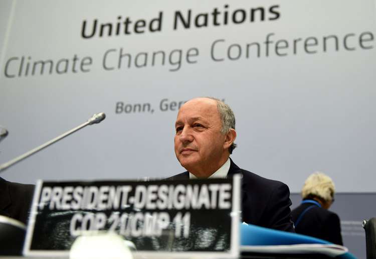 Laurent Fabius discursou em conferência na Alemanha