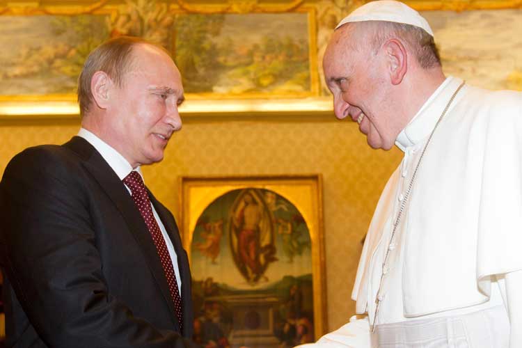 Putin e o papa se reuniram em novembro de 2013