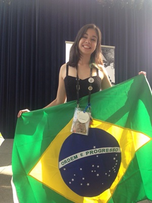 Letícia durante a etapa internacional