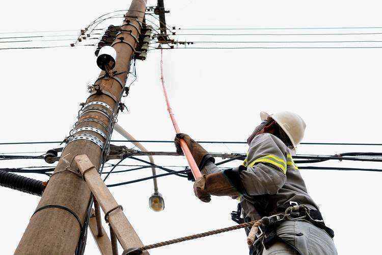 Durante a interrupção, haverá poda de árvores, construção de alimentador de luz, instalação de espaçadores e padronização de conexões