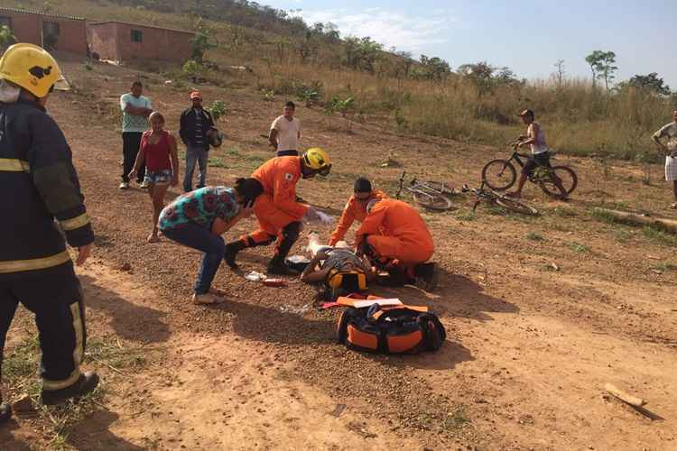 O motorista fugiu sem prestar socorros