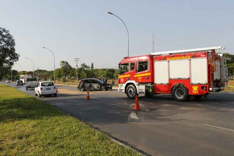 O acidente gerou um congestionamento que afetou vias em diversas cidades do DF