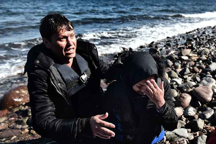 O caminho marítimo entre Turquia e a ilha Grega Lesbos tem sido a mais utilizada pelos refugiados