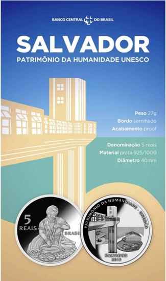 Cunhada em prata, a moeda é parte da série numismática Cidades Patrimônio da Humanidade no Brasil