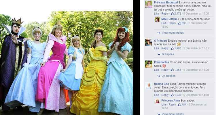 Com e fotos criativas e comentários engraçados, clássicos como A Branca de Neve e Peter Pan incentivam o mundo da imaginação na rede social