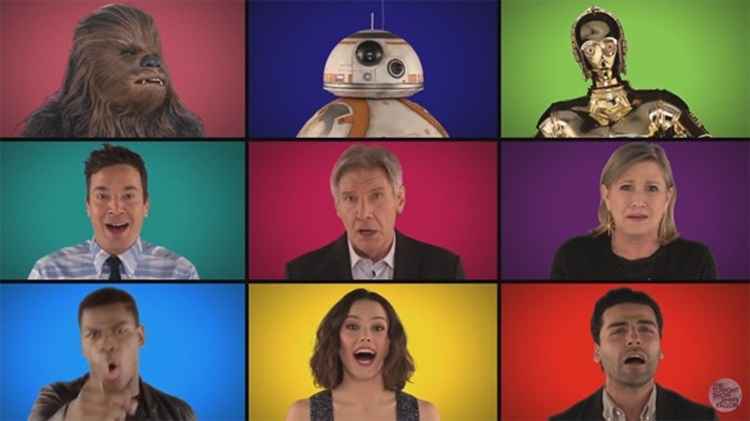 Elenco de 'Star Wars: O despertar da força' participa do 'Tonight Show Starring Jimmy Fallon'