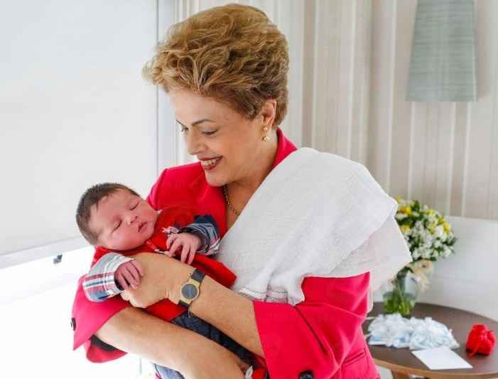 A presidenta já é avó de Gabriel, de 4 anos, também filho de Paula Rousseff