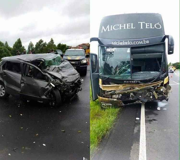 Durante forte chuva, o motorista perdeu o controle do veículo e invadiu a pista contrária, atingindo o ônibus do músico