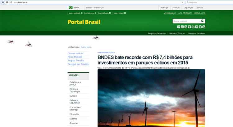 Os insetos podem ser vistos, por exemplo, no site Portal Brasil, do Ministério da Fazenda e do Banco Central