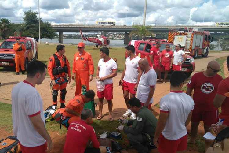 A corporação chegou a acionar o helicóptero para o resgate. A equipe médica da aeronave avaliou que se tratava de um %u201Cafogamento leve%u201D