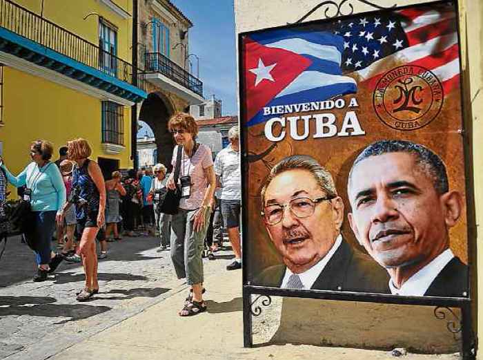 Em Havana, clima amistoso e boas-vindas ao presidente americano. Na Flórida, descrença nos resultados