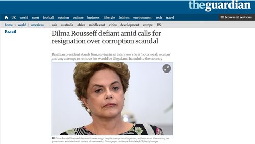 Jornal britânico The Guardian também participou da entrevista de Dilma desta quinta-feira