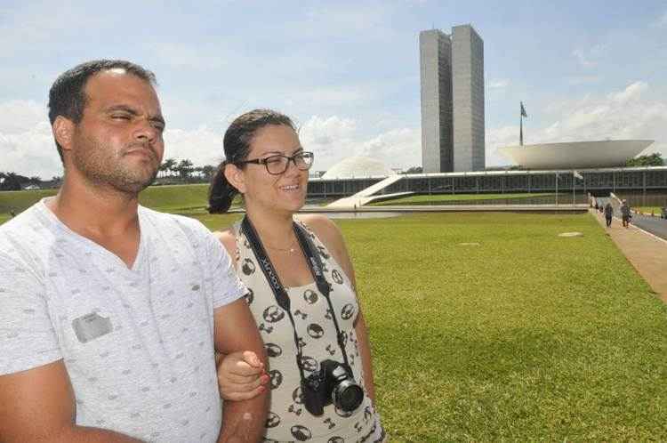 Danilo e Mariana queriam ter visto de perto os plenários do Congresso