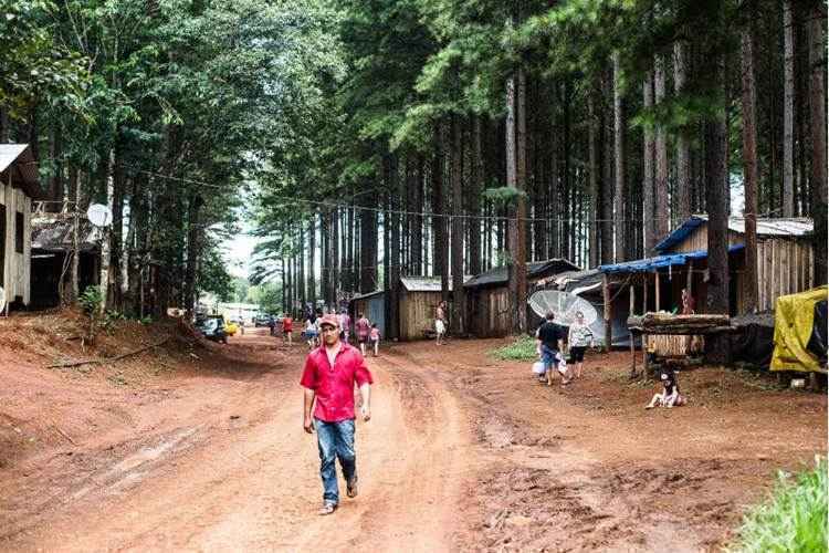 Acampamento Dom Tomás Balduíno, onde houve o confronto. Cerca de 2.500 famílias estão acampadas na região