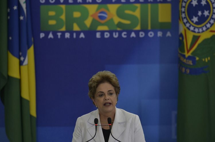 A presidente fez discurso no evento batizado de Encontro da Educação pela Democracia