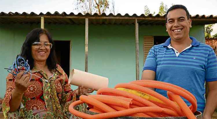 Ivanete e Ricardo estão à frente do projeto. A decoração do espaço será feita com materiais reciclados