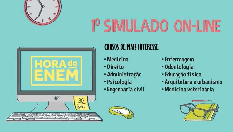 Prova ficará disponível para todos os interessados, mesmo que não sejam concluintes do ensino médio, no próximo fim de semana (7 e 8 de maio) pelo portal Hora do Enem