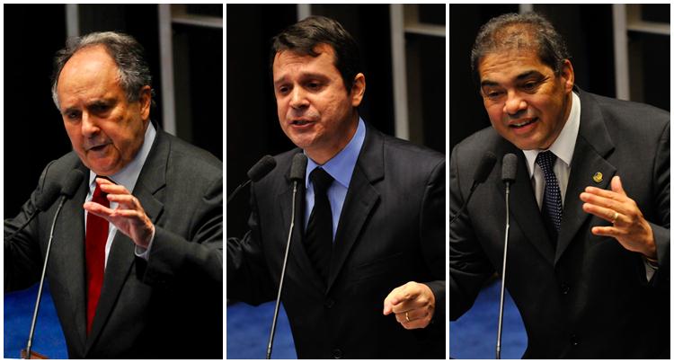 Cristovam Buarque, Reguffe e Hélio José discursaram contra a presidente