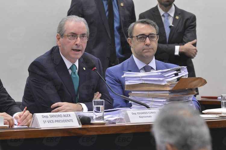 Brasília - O presidente afastado da Câmara, Eduardo Cunha, faz sua defesa no Conselho de Ética da Casa