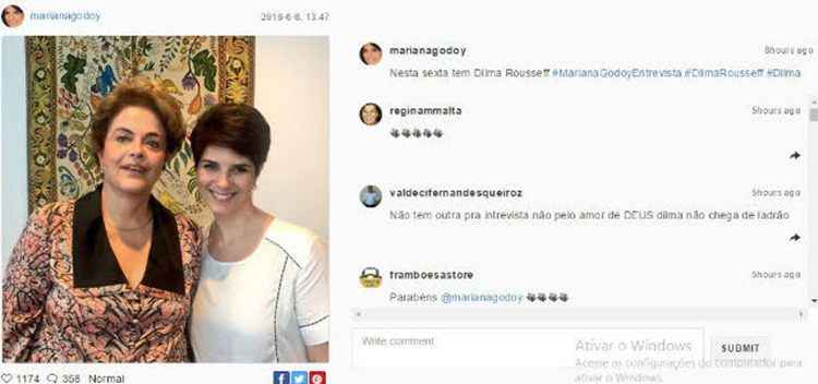 Diálogo com a presidente será exibido no Mariana Godoy Entrevista