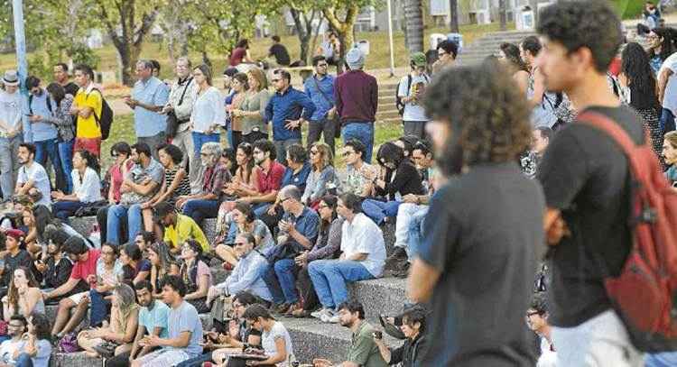 Na segunda-feira, uma manifestação tomou conta da UnB