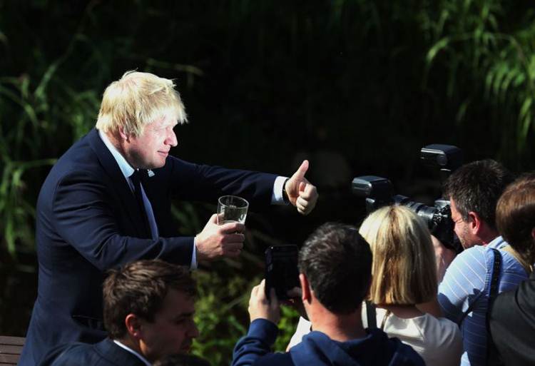 O ex-prefeito londrino Boris Johnson, entusiasta do rompimento: 