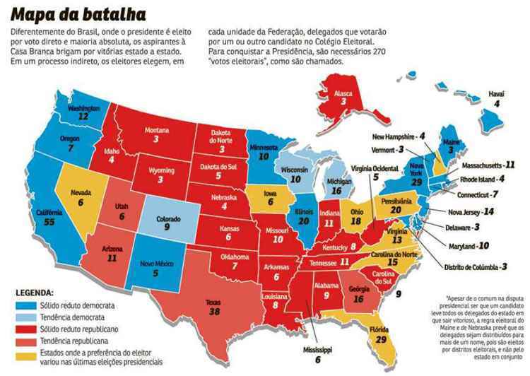 Empatados nas pesquisas nacionais, os candidatos disputam os votos estado por estado
