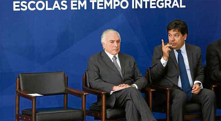 O presidente Michel Temer e o ministro da Educação, Mendonça Filho. Mudanças anunciadas conformam a maior reforma no ensino nos últimos 20 anos