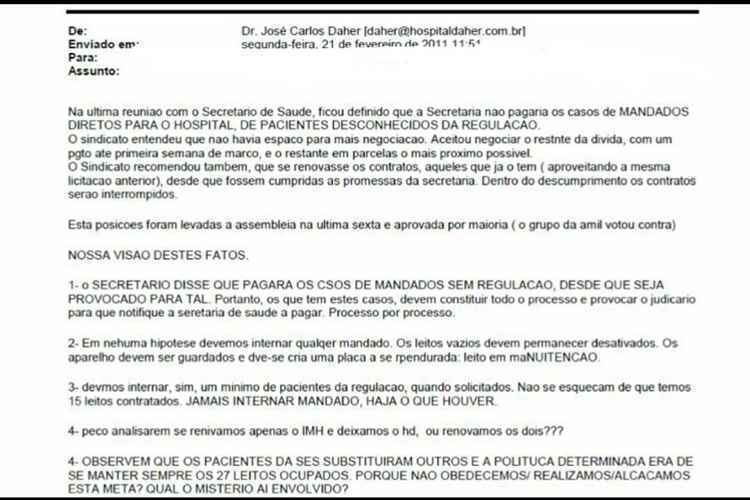 Cirurgião plástico reclama de o hospital não estar recebendo por internações com mandado judicial