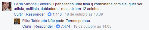 Ao Correio, Elika Takimoto disse que 