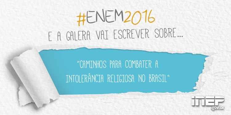 Inep divulgou o assunto que norteará os textos dos candidatos no segundo dia de provas às 13h30, pelas redes sociais