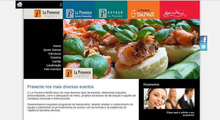 Site do Buffet La Provence; empresa não retorna contatos de clientes desde a quinta-feira (8)