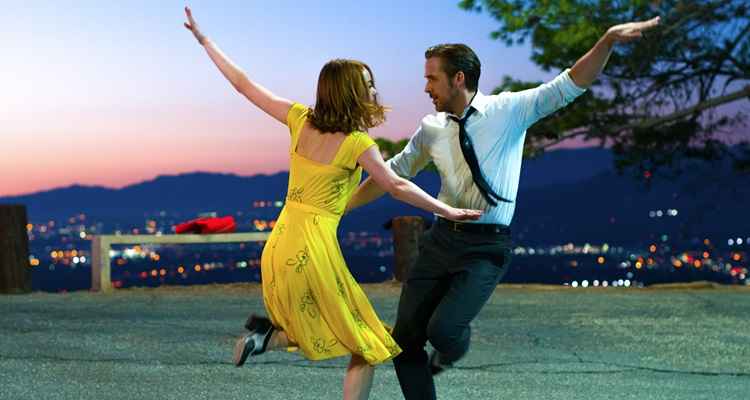 Emma Stone e Ryan Gosling em La La Land