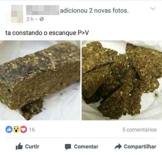 Anúncio de venda de drogas na internet