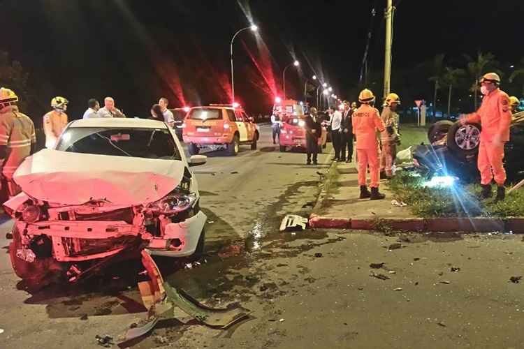 O acidente ocorreu ontem a noite no Lago Norte, próximo ao shopping da região