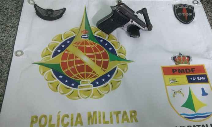 Arma encontrada da casa do suspeito dos disparos