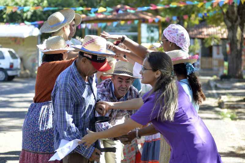 Os quadrilheiros do Lar dos Velhinhos Maria Madalena ensaiaram muito para fazer bonito na festa