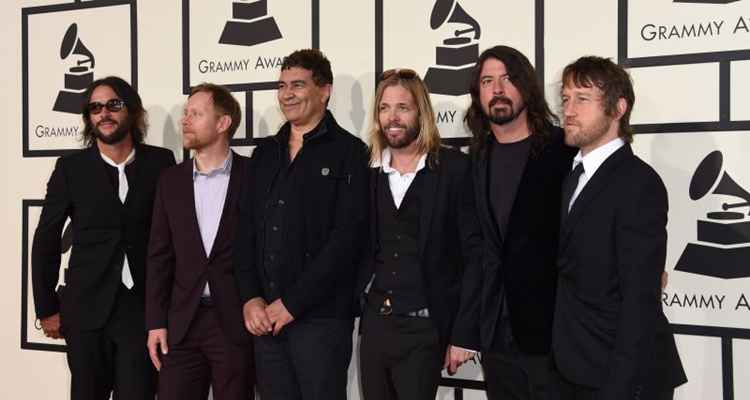 A banda Foo Fighters no Grammy Music Awards de 2016, em Los Angeles.