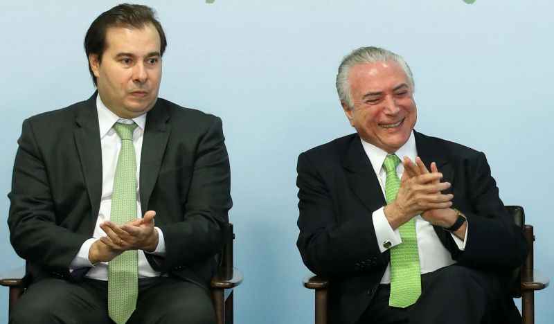 Rodrigo Maia e Michel Temer