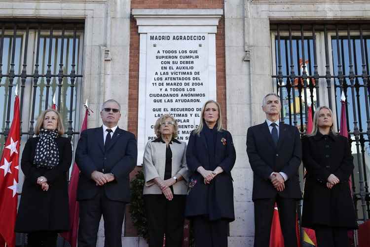 Homenagem aos mortos no atentando em Madri, em 11 de março de 2004