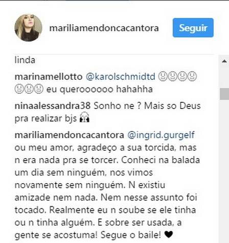 Página do instagram de Marília Mendonça