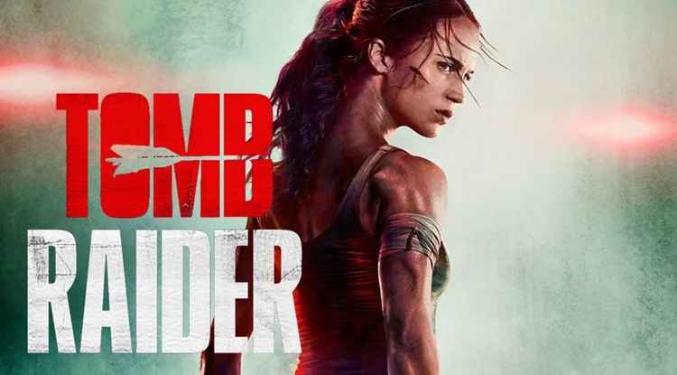 POSTER DO FILME TOMB RAIDER LARA CROFT ALICIA VIKANDER WALTON GOGGINS  DOMINIC WEST