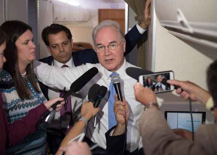 Tom Price fez pelo menos 26 voos charter, com um custo de mais de US$ 400 mil para os cofres públicos