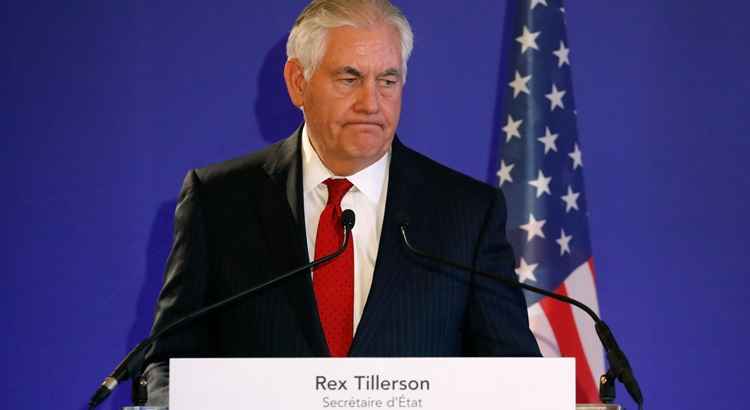 O secretário de Estado, Rex Tillerson