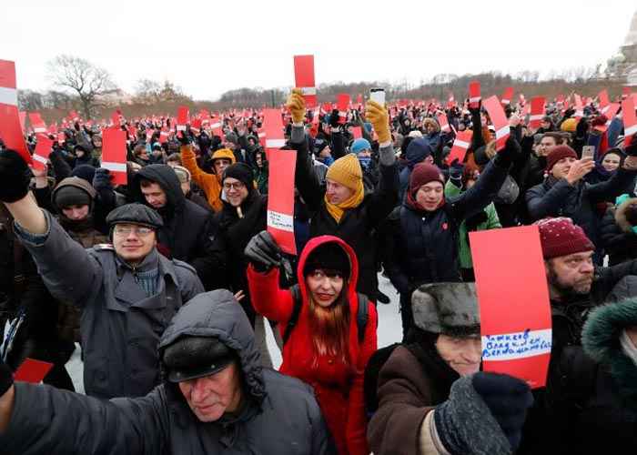 Ato apoio Navalny