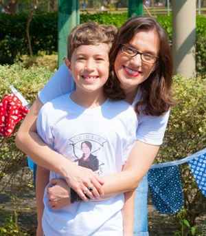 Aurea Gil e filho: 